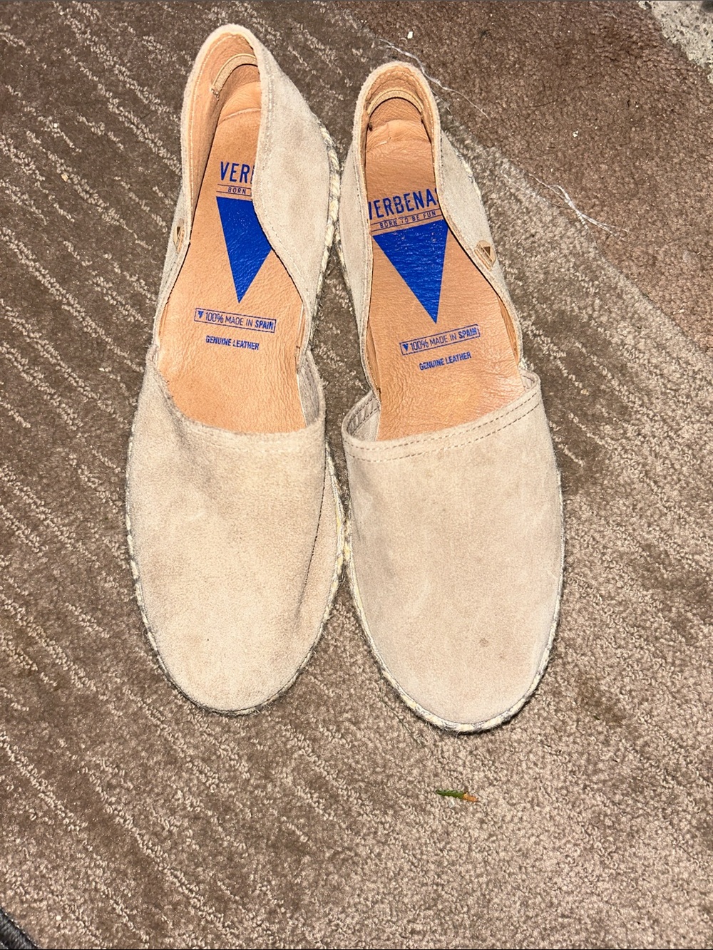 Beige Suede Espadrilles for Women